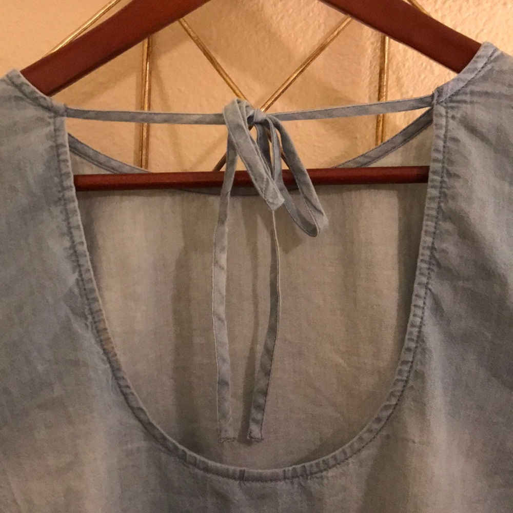 Denim Ruffle Top - Picture 8 of 9